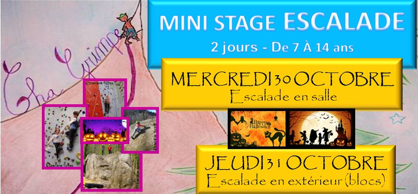 Mini Stage d'ESCALADE - Octobre 2019